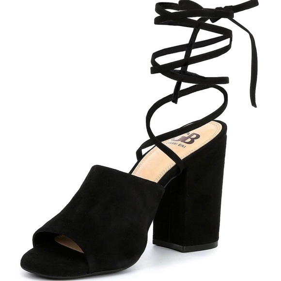 Kat-Kall Ankle Wrap Block Heel Mules - Picture 2 of 6